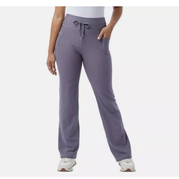 32 Degrees Pants - 32 Degrees Wide Leg Pants Woman - Ribbed Semi-Flare Pant-Yoga Pant for W…